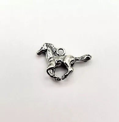 Vintage Sterling Silver Mustang Colt Horse Galloping Charm Pendant - 2.7g • $17