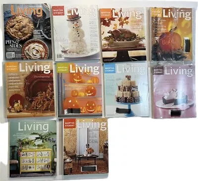 Lot 10 Vintage Martha Stewart Living Magazines Halloween Thanksgiving Christmas • $24.99