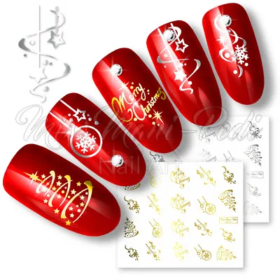 £2.15 • Buy Nail Water Decals Transfers Stickers Christmas Xmas Santa Snowflakes Selection