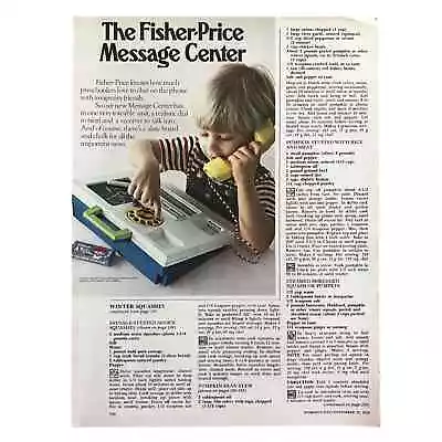 Fisher Price Message Center Telephone Toy Vintage Magazine Print Ad 1979 • $12.99