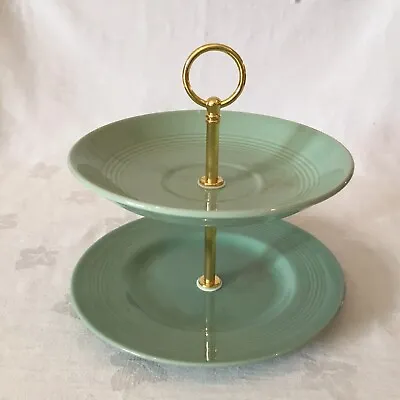 £7.99 • Buy *vintage Woods Ware Beryl Small 2 Tier Biscuit/cake Stand*