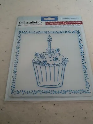 Crafter's Companion Embossalicious Birthday Cupcake Embossing Folder 6  X 6   • £4.99