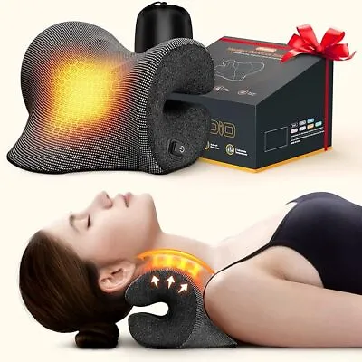 Famedio 3s Heated Neck Stretcher For Pain Relief Magnetic Therapy - BLACK • $25.15