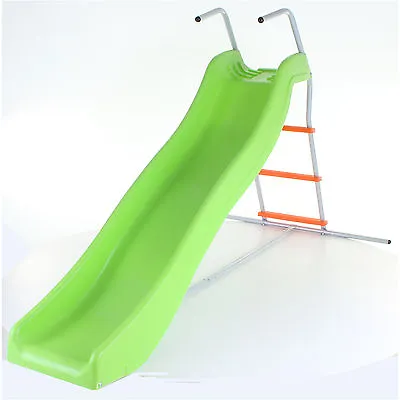 £79.99 • Buy Green & Orange Crazy Wavy Slide & Step Set Childrens Kids Garden Play Area New