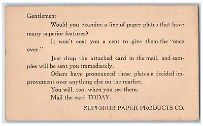 1925 Superior Paper Products Co. Marion Indiana IN Hagerstown MD Postal Card • $14.98