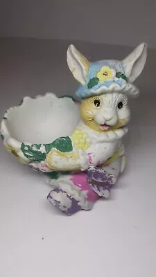 Easter Decorations Vintage K's Collection Bunny With Half A Egg • $10.97