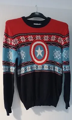 Marvel Christmas Style Jumper :  Size Medium : Colour Multicolored  • £14