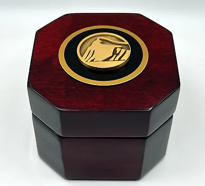 Mahogany Trinket Box With Stuart Austin Clock Prudential Insurance • $16.99