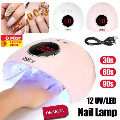 120W Nail Lamp UV LED Light Professional Nail Polish Dryer Art Gel Curing Device • $13.49