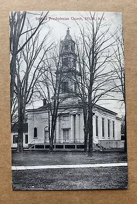 Vintage Second Presbyterian Church Delhi Ny  Postcard • $3.99