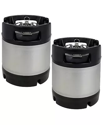 New Kegco 1.75 Gallon Home Brew Ball Lock Keg With Rubber Handle - Set Of 2 • $235