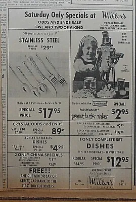 1968 Newspaper Ad Featuring Mr. Peanut Peanut Butter Maker By Emenee • $3.95