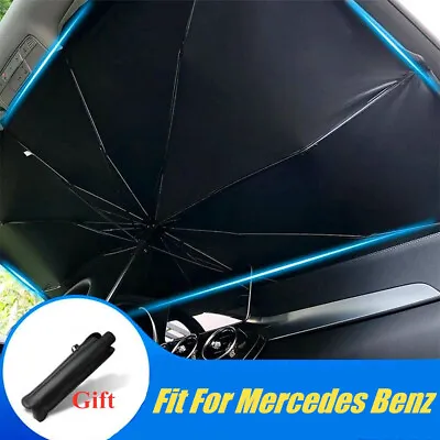 For Mercedes Benz Car Windshield Umbrella Sun Shade Foldable Heat Block Cover • $18.10