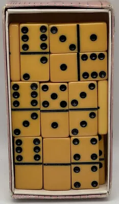 Vintage Butterscotch Bakelite Dominoes Set Of 28 • $79.99