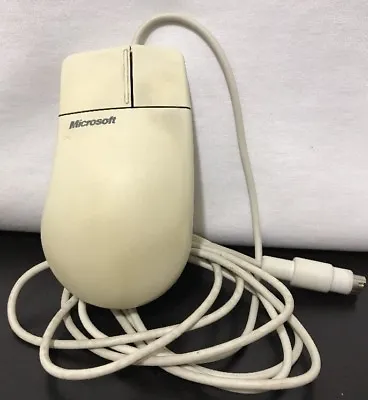 VTG Genuine Microsoft Ergonomic Mouse PS2 PS/2 Port Compatible 2.1a 90516 Works • $27.83