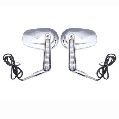 $69.06 • Buy Motorcycle LED Turn Signal Rearview Mirrors For Harley V-Rod Muscle VRSCF Chrome