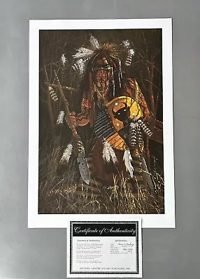 Michael Gentry Artwork “Warrior Of Mystery” Western Art Print 452/650 • $700