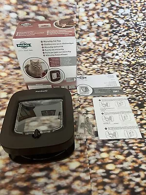 PetSafe Microchip Activated Cat Flap Exclusive Entry Easy Install 4 Brown  PPA19 • £44.99