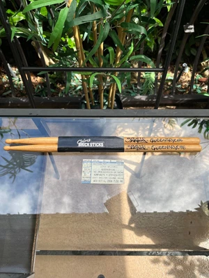 $200 • Buy Scott Rockenfield Of QUEENSRYCHE Autographed Drum Sticks Pair China BRICK STICKS