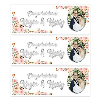 £4.99 • Buy Congratulations Wedding Engagement Couples Married Photo Party Banners 