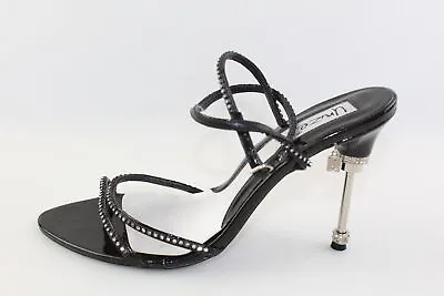 Shoes Women UNZE - 7 UK (40 EU) - Sandals Black Strass Leather DJ758 • £23.10