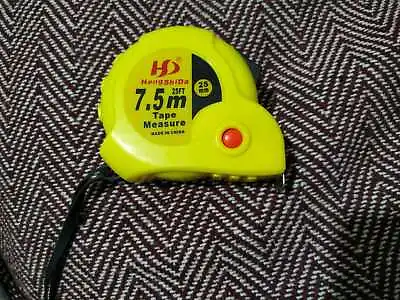 7.5M RETRACTABLE METAL TAPE MEASURE 25  FT Micro Power Lock MEASURING • £3.99