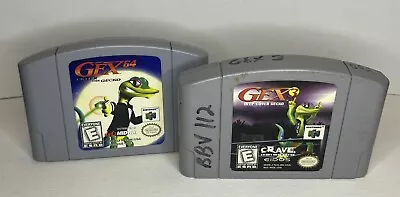 Nintendo N64 Lot- GEX-64: Enter The Gecko & GEX 3: Deep Cover Gecko • $38