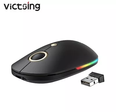 Portable Wireless Mouse 2.4GHz Silent W USB Receiver Optical USB Rechargeable • $7.95