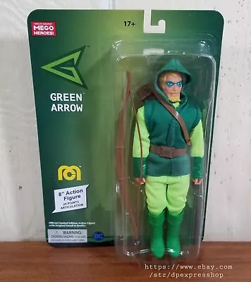 World's Greatest Mego Heroes 2021 GREEN ARROW 8  Action Figure New On Card • $25.99