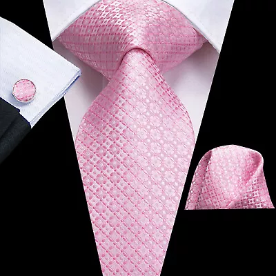 £7.99 • Buy UK Men's Silk Necktie Paisley Blue Wedding Ties Set Red Black Floral Woven Tie