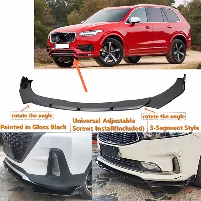 Add-on Universal For 2016-2019 Volvo XC90 R-Design Front Bumper Lip Splitter Kit • $69.80