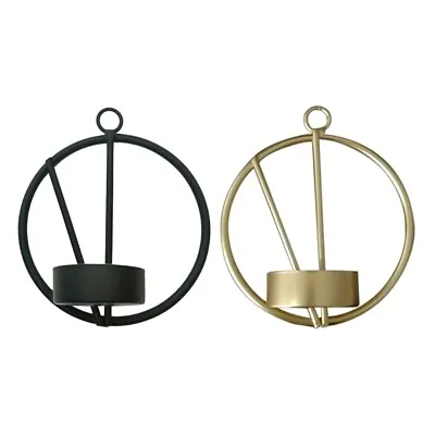 Metal Geometric Wall Candle Holder For  Lights Living Room Home Bedroom • £5.57