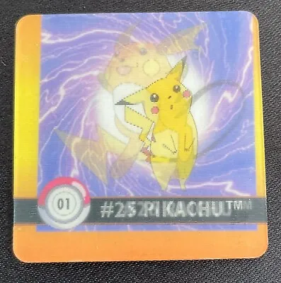 Pokemon - Action Flipz Tazo - Pikachu + Raichu - #01 - Artbox Premier Edition • $9.99