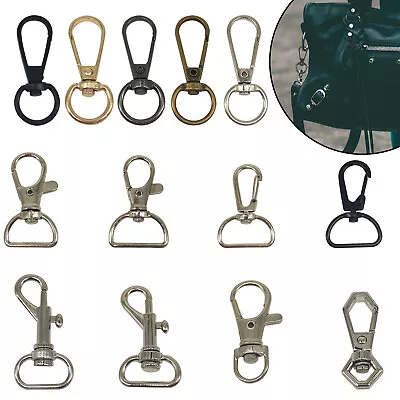 Lobster Swivel Clasps Clips Bag Key Ring Hook Findings Keychain Split Keyring • £4.89