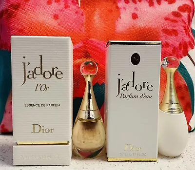 Deluxe Size NIB {Dior} J'adore Parfum D’eau & L’Or Essence De Parfum Miniature. • $55.55