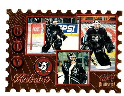 1997-98 Pacific Revolution RETURN TO SENDER DIE-CUTS #1 Guy Hebert ANAHEIM DUCKS • $1.89