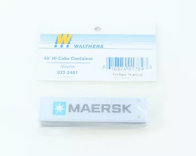 N Scale Walthers #933-3401 Maersk 40' Hi-Cube Container  • $9.95