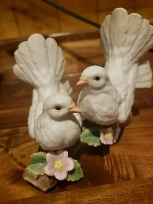 Vintage Home Interiors 1998 Ceramic Courtship Doves Figurine 1453  Sale  Crack. • $14.95