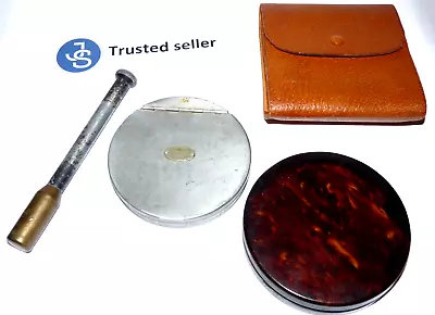 Hardy Vintage Fishing Priest Hardy Fly Damper Box Leather Wallet & Bakelite • $107.35