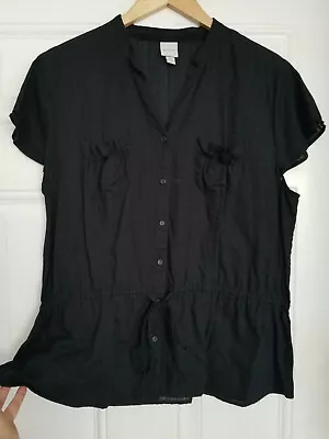 Women's Merona 100%Cotton Black Breathable Incredibly Soft Lightweight Shirt XXL • $4.99