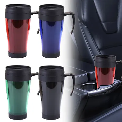 Thermos Flask Insulated Travel Mug Tea Coffee Drink Outdoor Thermal Cup 400ml • $15.59