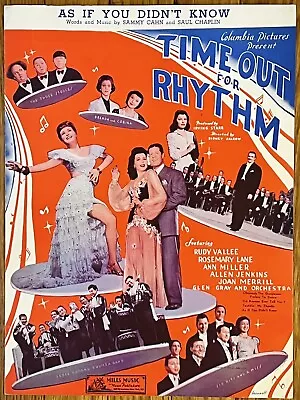 1941 Film TIME OUT FOR RHYTHM W/ THREE STOOGES ANN MILLER As If You Didn't Know • $8.53