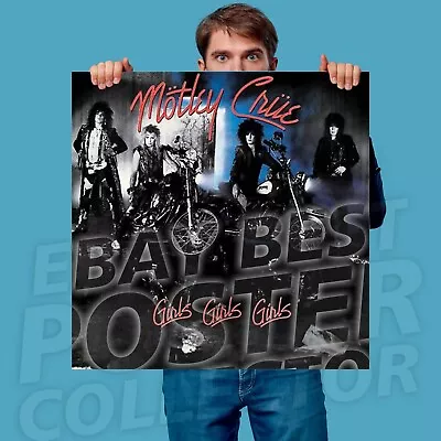 MOTLEY CRUE Girls Girls Girls BANNER Poster Vinyl Album Cover Art • $32.25