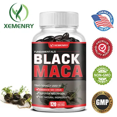 Black Maca Capsules 1000mg- Men's HealthTestosterone BoosterEnergy & Endurance • $9.17