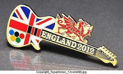 Olympic Pins 2012 England Union Jack U.k. London Flag Dragon Guitar - Gold • $6.99