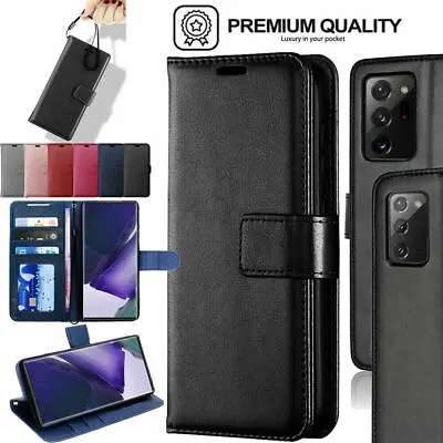 For Samsung Note 20 Note 20 Ultra 5G Premium Flip Leather Wallet Stand Case • £3.50