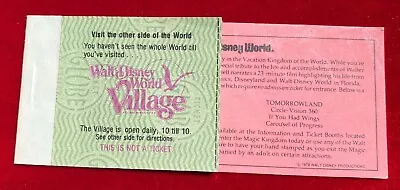 1979 A - E Ticket Book  - Walt Disney World Village Ticket - Mint Condition   N4 • $5.79