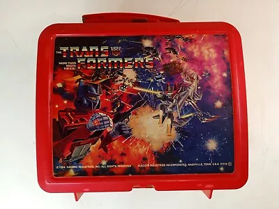 Vintage 1984 Transformers Lunch Box With Thermos Aladdin Hasbro - No Thermos • $40