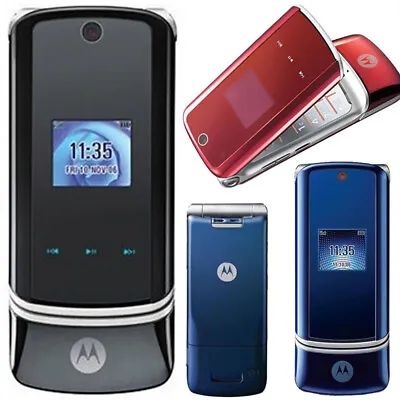 Original Unlocked Motorola KRZR K1 Bluetooth 2MP MP3 GSM 2G Flip Mobile Phone • $35.34