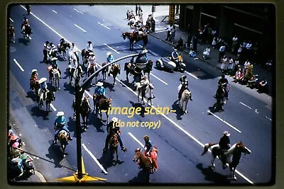 Pittsburgh Parade Harley Davidson Motorcycle In 1959 Kodachrome Slide L18a • $9.99